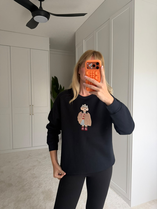 Orijinal Marka , Taş İşlemeli , Lacivert Sweatshirt