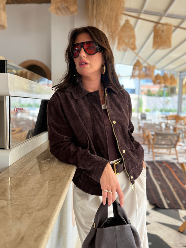 Acı Kahve , Süet , Premium Bomber Ceket