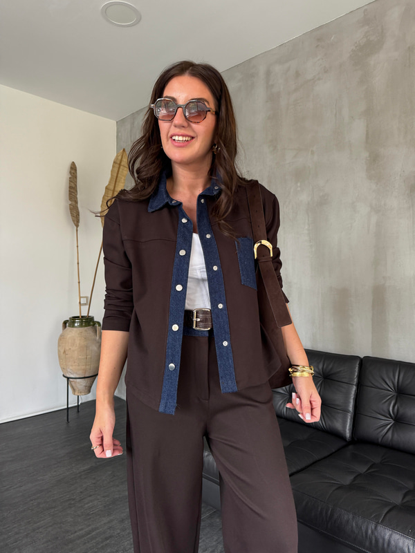 Orijinal Model , Jean Detaylı , Acı Kahve , Premium Takım