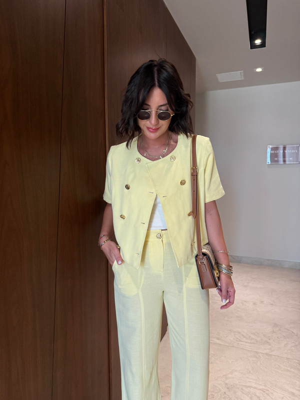 Orijinal Model , Gold Düğmeli , Ceket & Pantolon , Sarı Takım