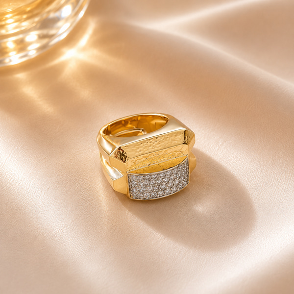 Zirkon Taşlı , Gold Palet Yüzük