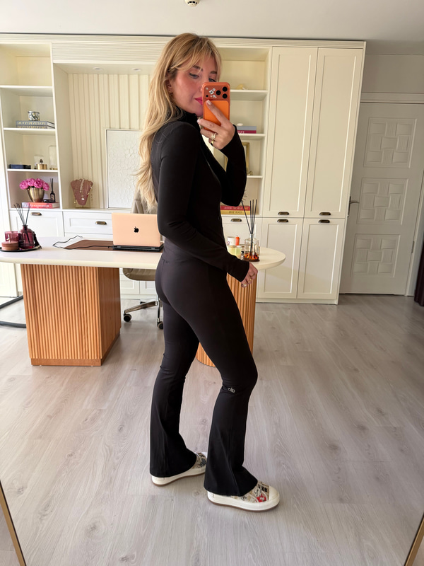 Siyah Orijinal Marka Full Likralı Toparayıcı Pantalon & Ceket Takım