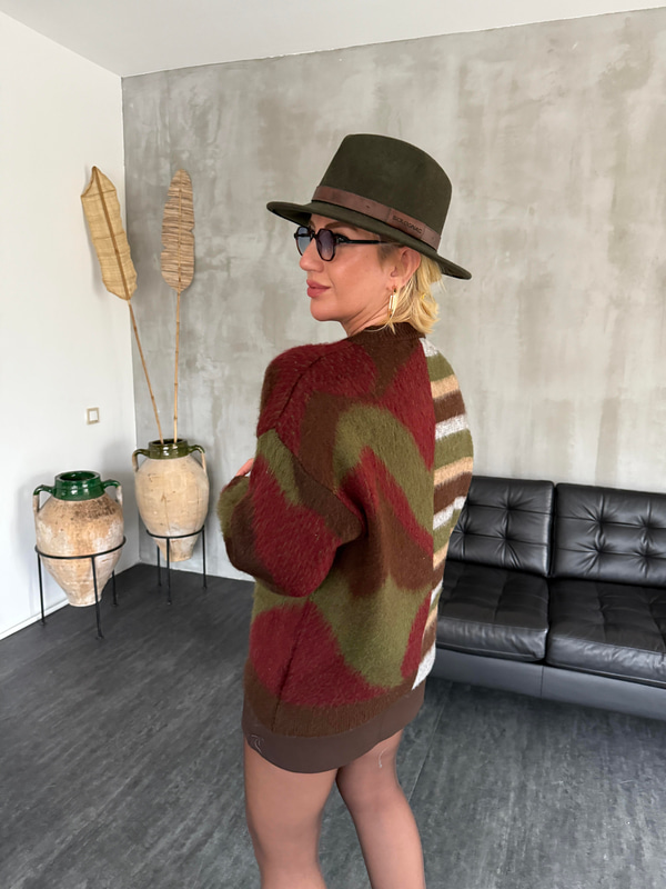 Orijinal Model , Renkli Triko Kazak