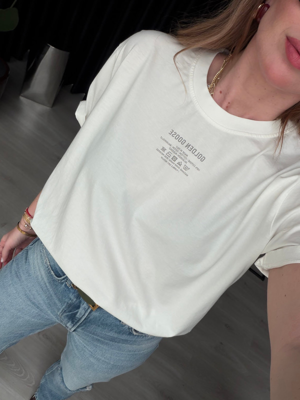 Orijinal Marka , GG , Ekru Yıldızlı T-shirt