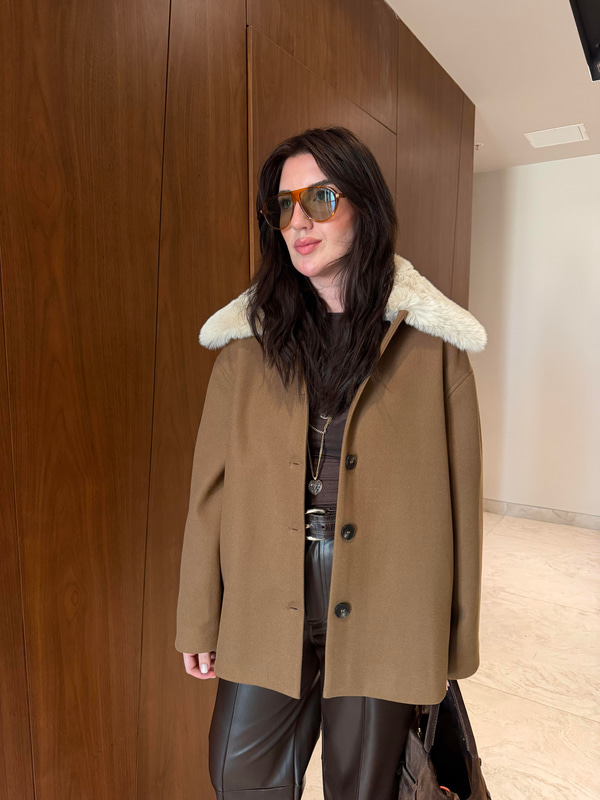 Kürk Yakalı Premium Kaşe Palto