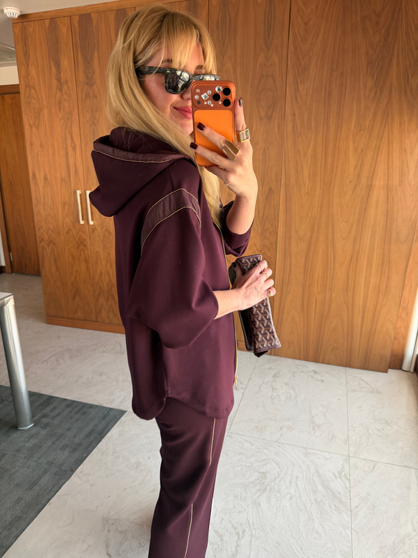 Bordo Orijinal Model Boncuk Şeritli Premium Modal Elşofman Takımı