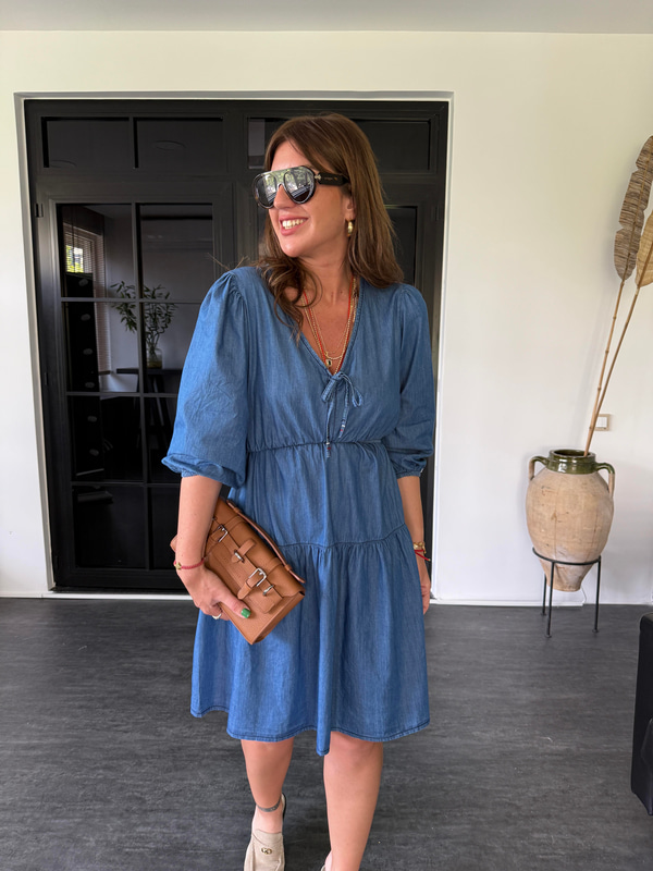 Orijinal Marka , Belden Lastikli , Tencel Jean Elbise