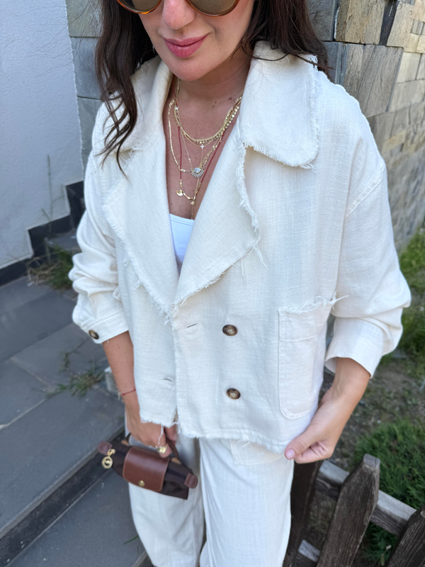 Paçası Çıtçıtlı , Kruvaze Ceket & Pantolon Takım