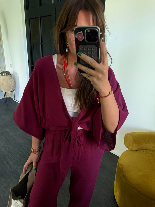 %100 Coton , Vişne Çürüğü , Önden Bağlamalı , Beli Lastikli , Müslim Takım