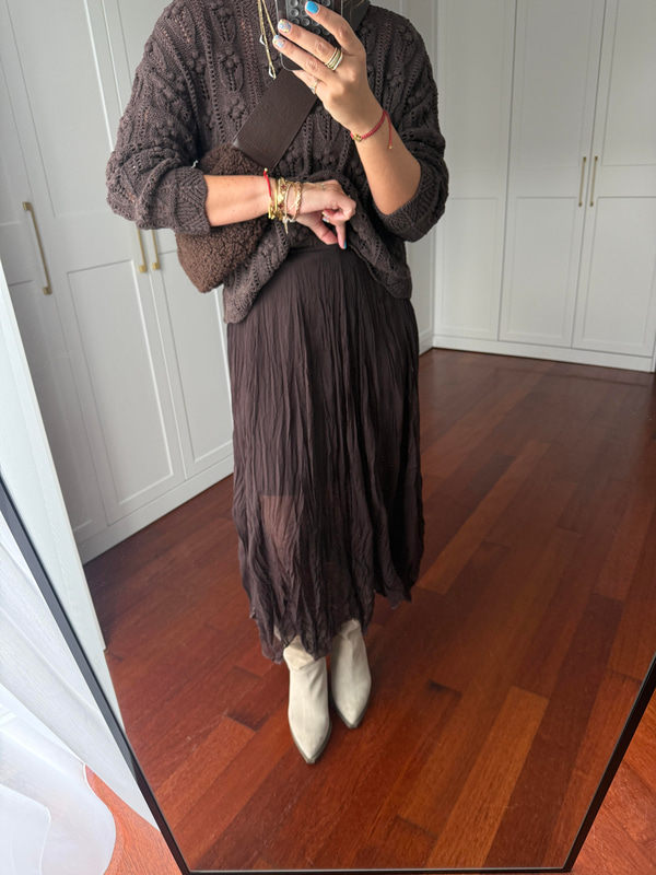 Beli Lastikli , Acı Kahve , Buruşuk Model Etek