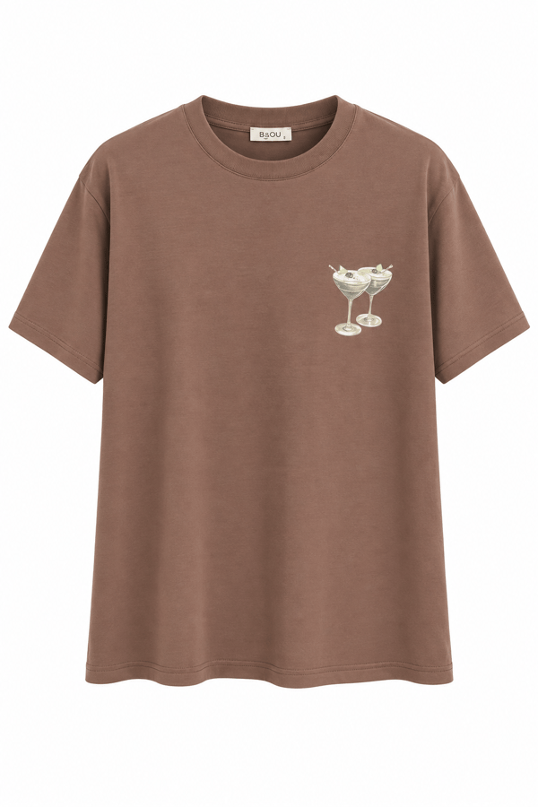 Orijinal Model , Kadeh Figürlü , Acıkahve T-shirt 