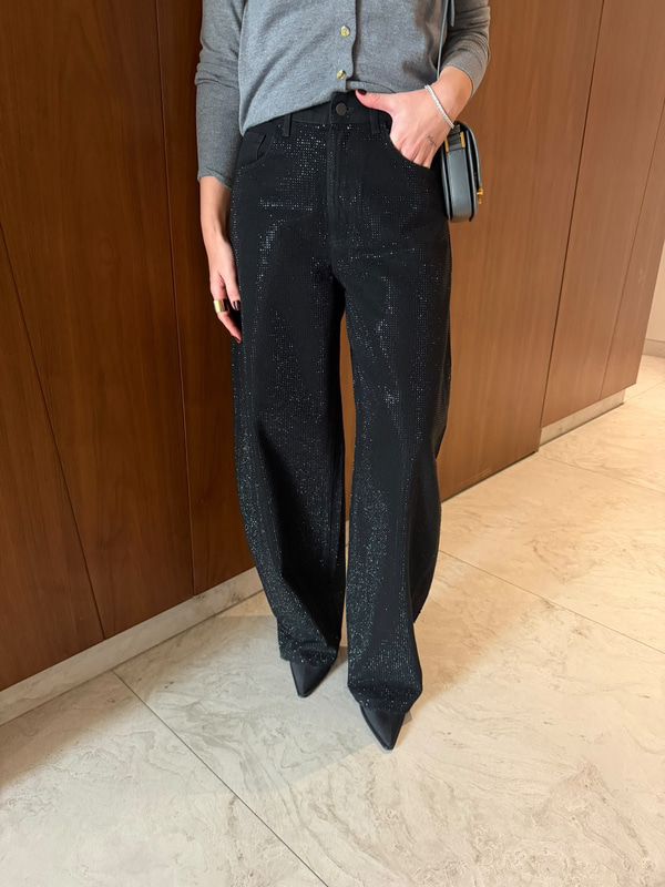 Orijinal Marka Siyah Full Taşlı Premium Jean