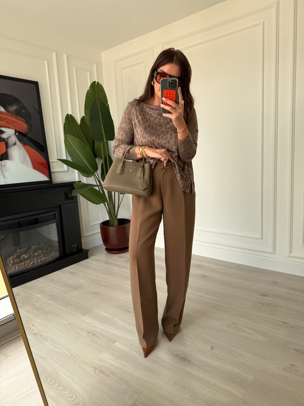 Vizon , Premium Krep Kumaş , Palazzo Pantolon