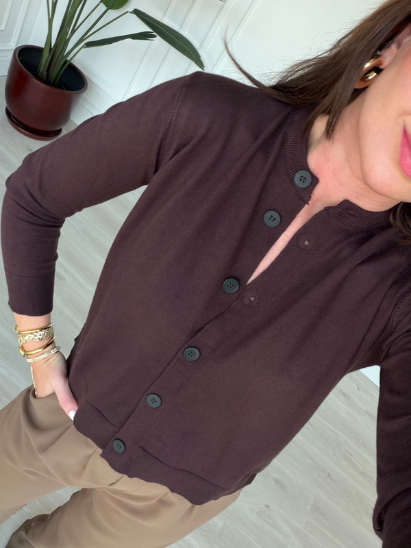 Orijinal Marka , Extra Soft , Acı Kahve Triko Hırka
