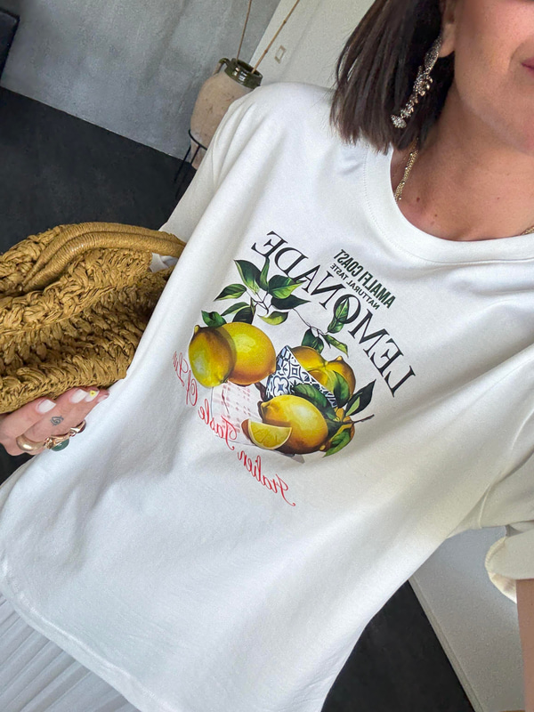 Lemonade Desenli Beyaz T-Shirt