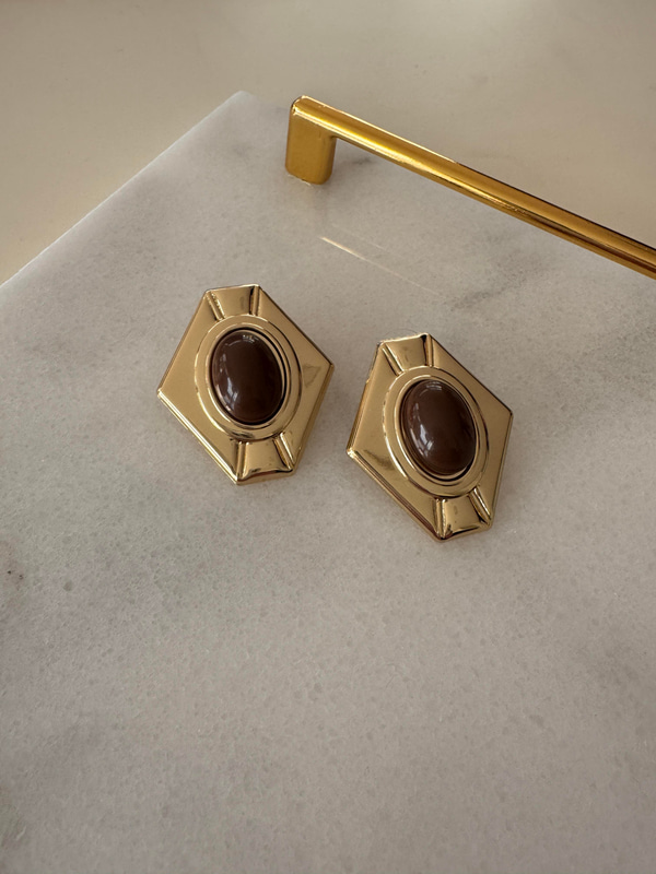 Mng Model , Gold & Acıkahve Küpe