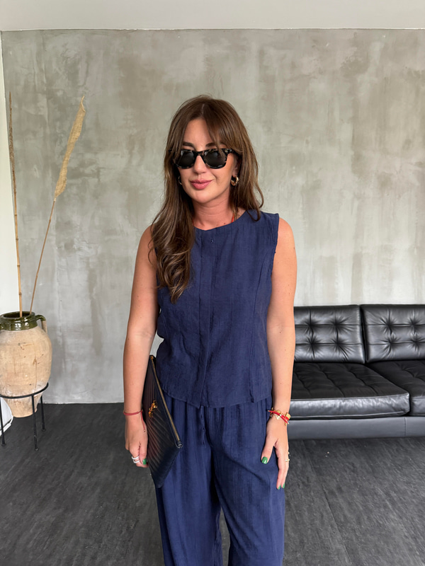 Orijinal Marka , Gizli Düğmeli , Beli Lastikli , Lacivert Takım