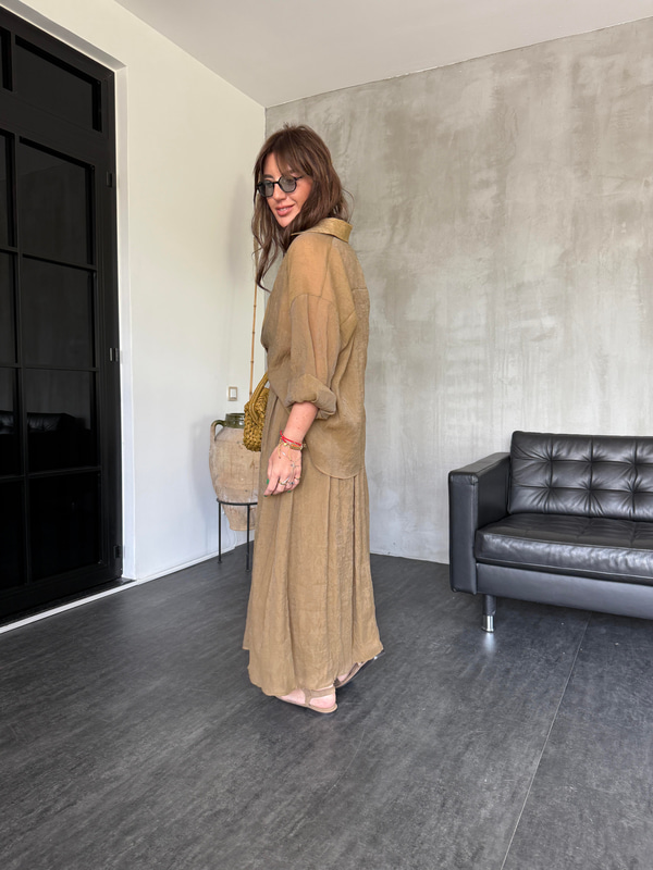 Premium , Olive Yeşil , Gömlek Etek Takım