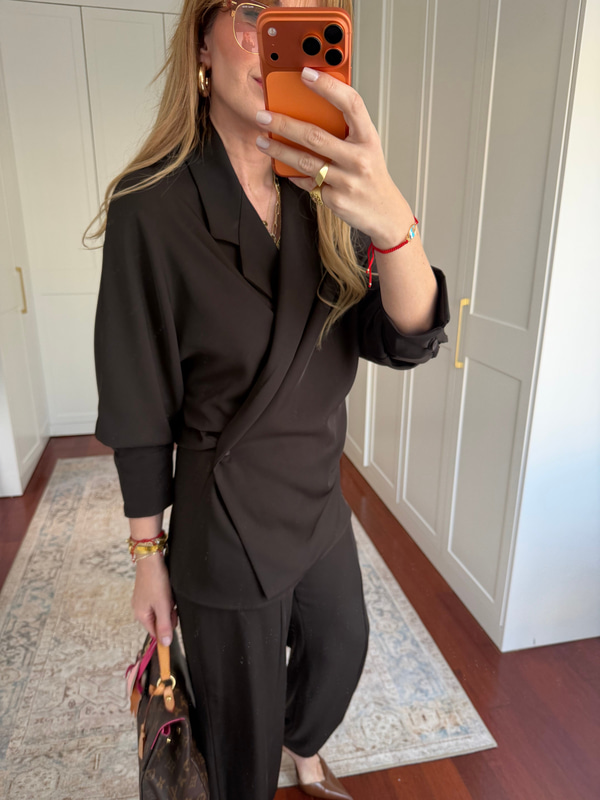 Orijinal Model , Yandan Bağlamalı , Acıkahve Tencel Takım