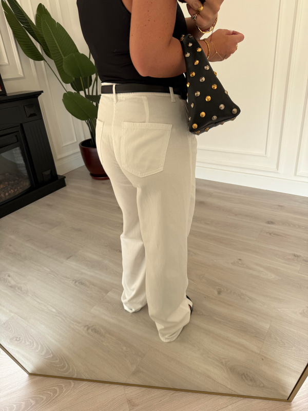 Arkası Lastikli , Kuşaklı , Premium , Beyaz , Tencel Gabardin Palazzo