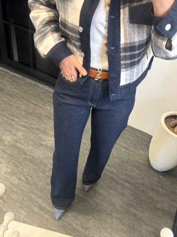 Orijinal Marka Lacivert Palazzo Pantalon
