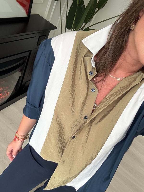 Tencel Paraşüt & Poplin Mix , Tasarım Gömlek