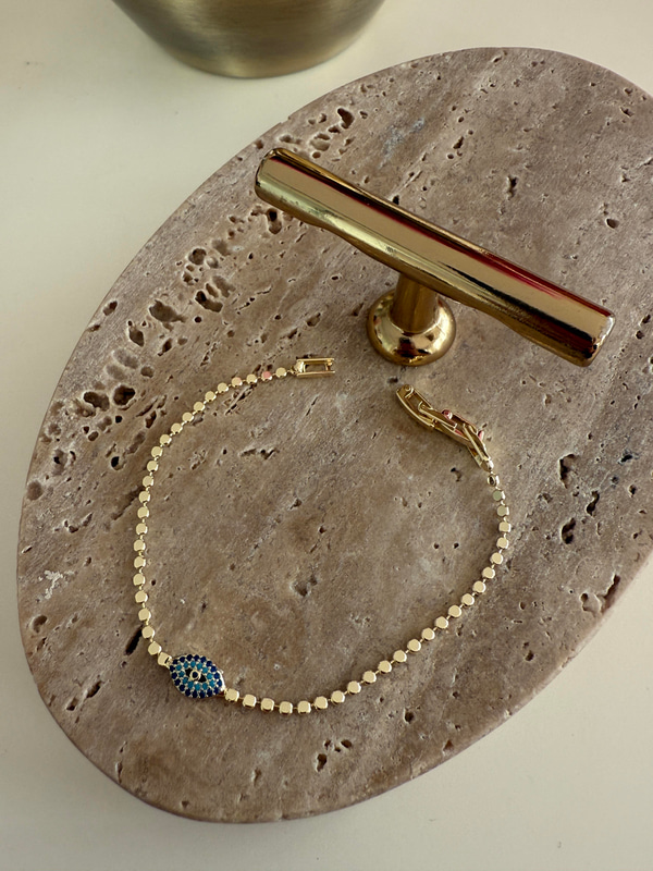 14k Gold Kaplama , Punto Göz Bileklik