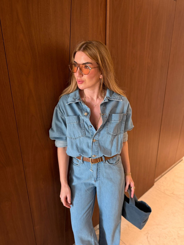 Kemerli , Yumuşacık , Tencel , Mavi Jean Tulum