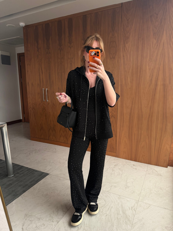 Siyah , Taş Detaylı , Üçlü Modal Takım