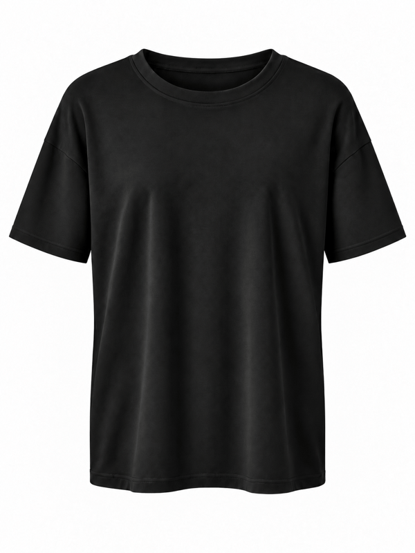 Cs Marka , Pamuklu , Kısa Kol Siyah T-shirt