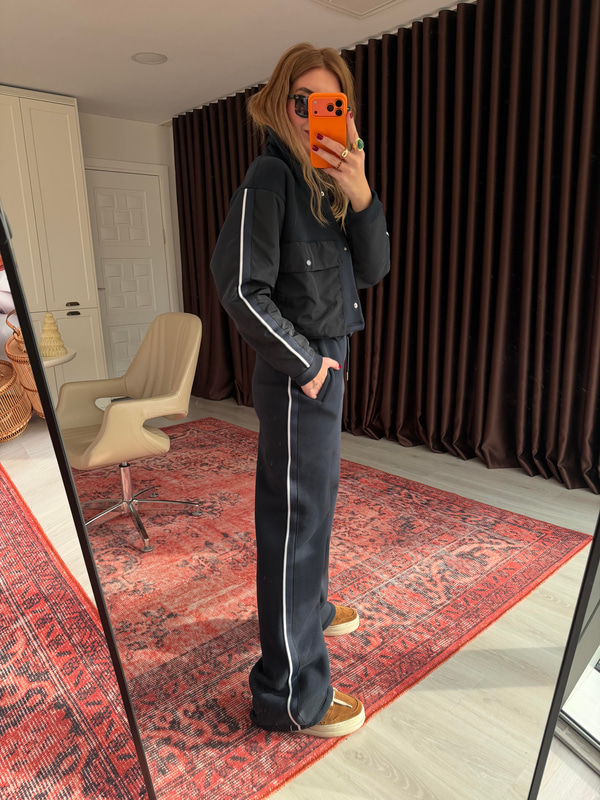 Paraşüt Detaylı , Lacivert Takım