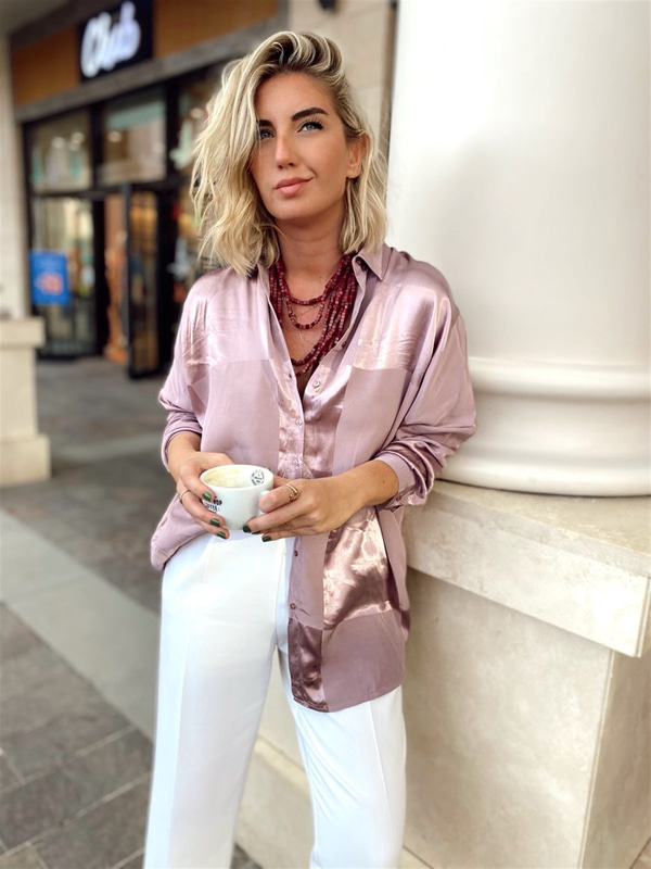 Gül Kurusu, STD Beden Pamuk Saten Gömlek