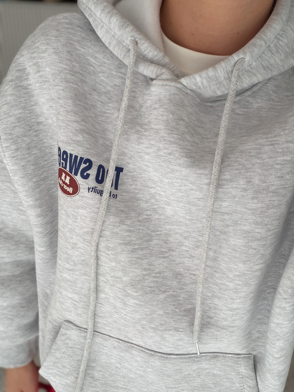 Arkası Ayıcık Baskılı Gri Sweatshirt