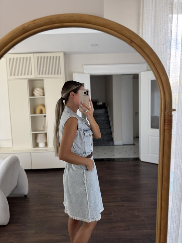 Bella Denim Elbise