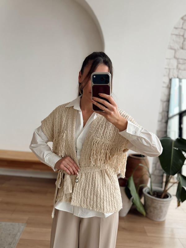 Boho Püsküllü Yelek