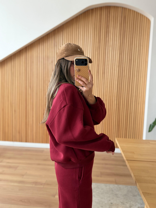 Bordo Eşofman Takımı