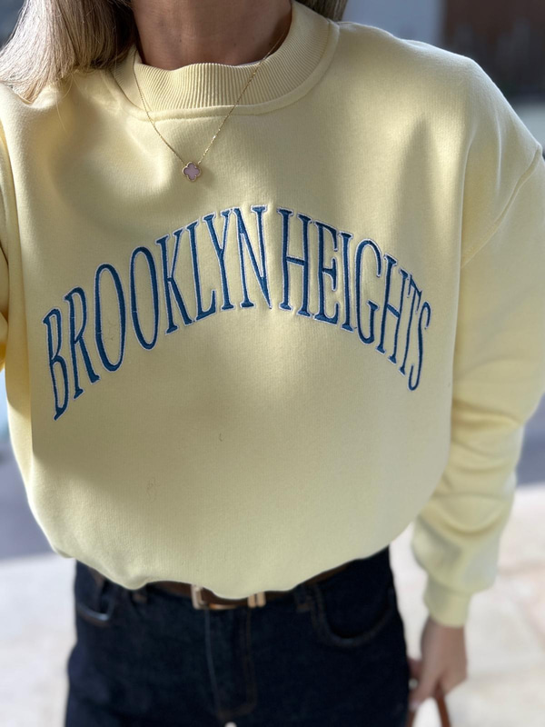 bROOKLYN hEİGHTSBrooklyn Heights Nakışlı Sarı Sweat