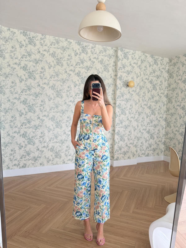 Floral Desen Pantolon