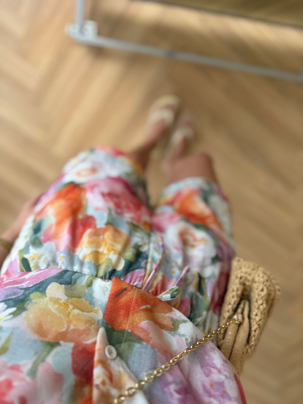 Floral Desen Şort Gömlek Takım