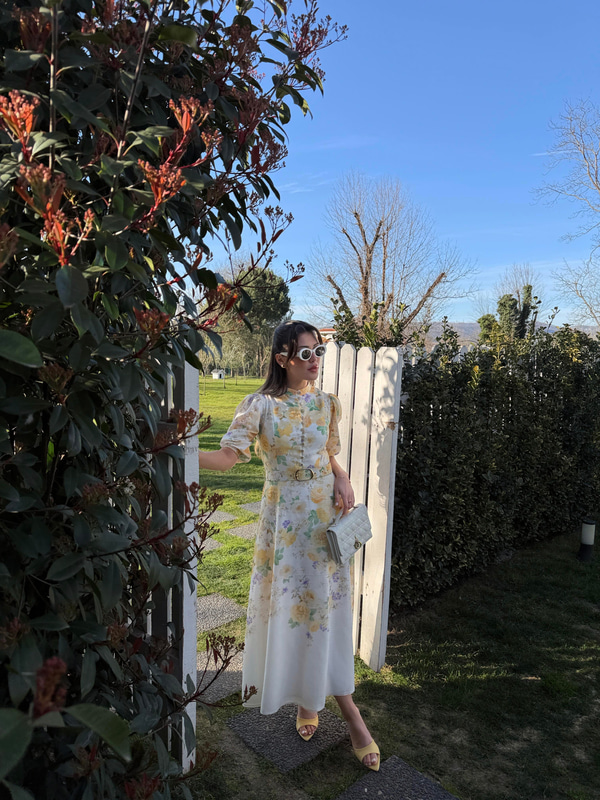 Flower Kemerli Elbise