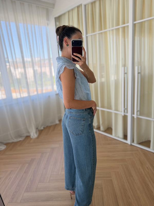 Haki Süet Kemerli Tensel Jean