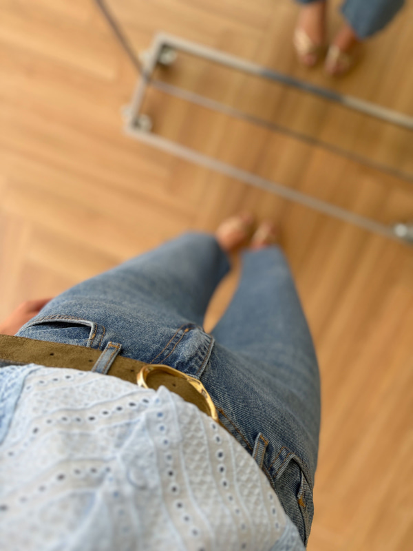 Haki Süet Kemerli Tensel Jean