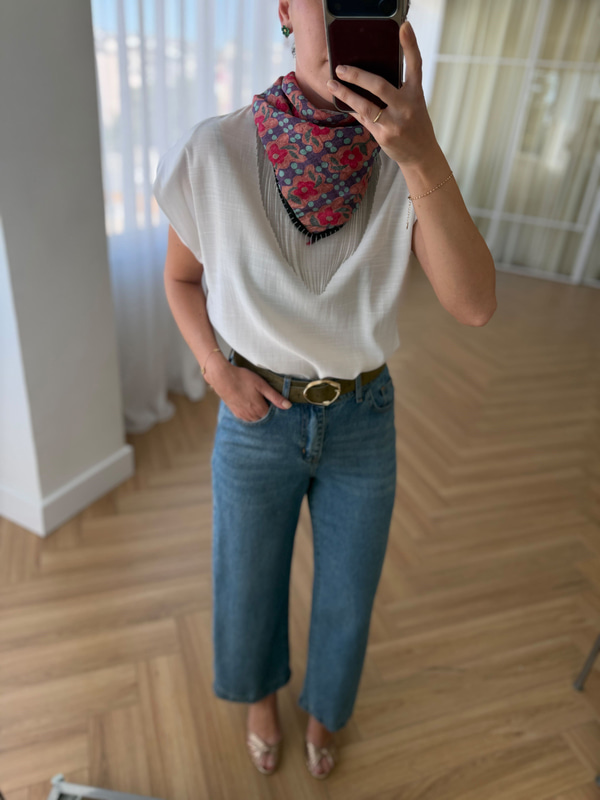 Haki Süet Kemerli Tensel Jean