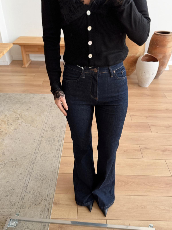 İspanyol Paça Lacivert Jean