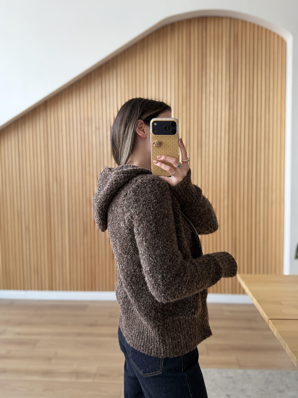 Kapüşonlu Triko Hırka