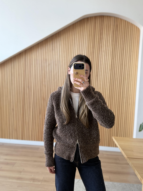 Kapüşonlu Triko Hırka