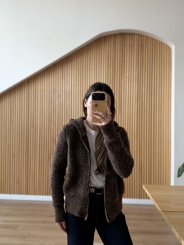 Kapüşonlu Triko Hırka