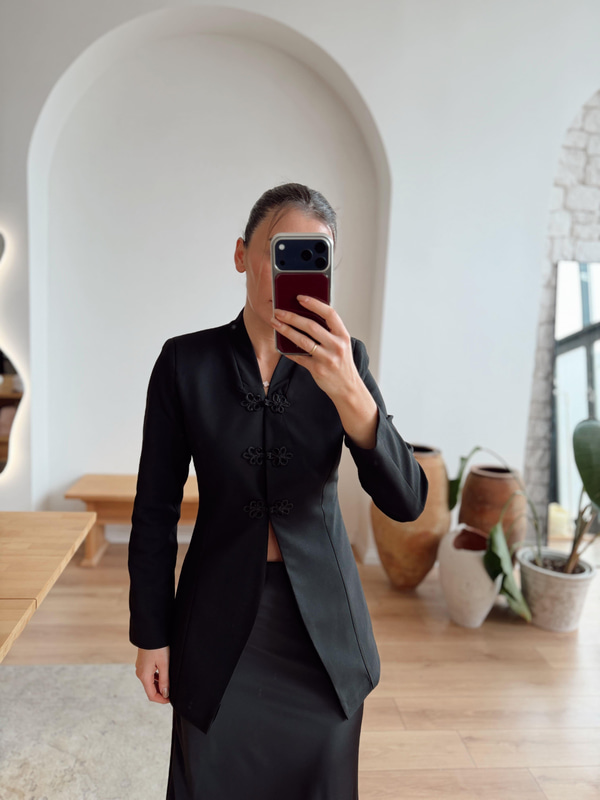 Ledia Siyah Blazer Ceket