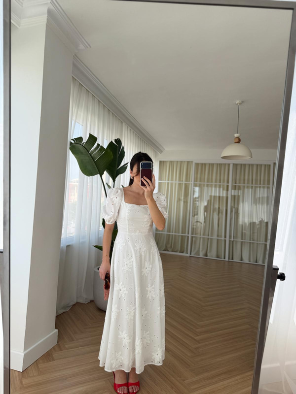 Linda Beyaz Elbise