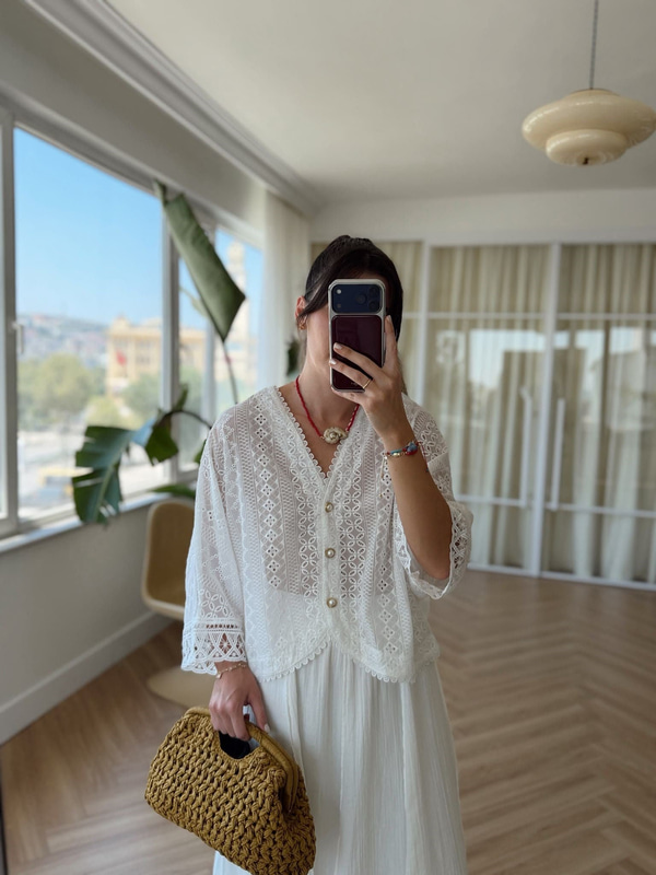 Liora Gold Düğme Detaylı Bluz